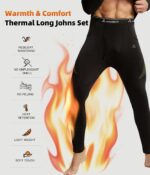 CL convallaria Thermal Underwear Long Johns Set Mens Winter Gift Hunting Gear Sport Base Layer Bottom Top - Image 4