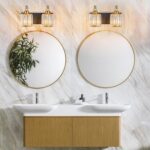 2 Light Bathroom Vanity Light Modern Black Gold Vanity Light Bathroom Light Fixtures Over Mirror Crystal Vanity Lighting Fixtures - Image 8