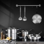 14-Piece Stainless Steel Pots and Pans Set, Cookware Set with Stay-Cool Handle, kitchen Cooking Pots and Pans Compatible with All Stovetops (Gas, Electric & Induction), Dishwasher Safe - Image 8