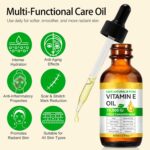 Vitamin E Oil,Natural Vitamin E Oil for Skin 75,000 IU, Organic Pure Vitamins E Oils for Skin Face,Body Bath Moisturizing and Winkles,Reduce Fine Lines & Scars 2Fl Oz - Image 4