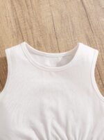 Girls Graphic 3 Piece Outfits Workout Hoodie Crop Tank and Sweatpants Hip Hop Dance Set - Image 6