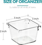4 Pack Drawer Organizer - 3" X 3" Clear Acrylic Storage Bins with Non-Slip Pads, Versatile Desk Tray for Makeup, Jewelry, Kitchen, Bathroom, and Office Organization - Image 3
