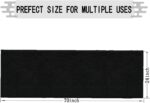 Bathroom Rugs 70x24,Super Absorbent Soft,Thick,Machine Washable Chenille Bath Mat,Non Slip Toilet Floor Rug,Bath Mats for Bathroom Floor, Home Decor Accessories,Black - Image 3