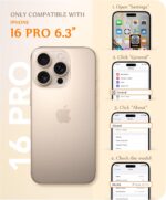 GVIEWIN Marble for iPhone 16 Pro Case Compatible with MagSafe, [with Screen Protector&Camera Lens Protector], Military-Grade Protection Shockproof Women Magnetic Phone Cover (Dreamland River/Purple) - Image 3