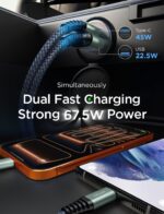 AINOPE 67.5W Car Charger USB C Fast Charge for iPhone 17 Pro, PD 45W USB C Car Charger Fast Charging【Mini & Metal】 Cigarette Lighter Adapter for iPhone 17 Pro Max 16 15 Air Samsung S25 - Image 4