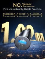 AINOPE 67.5W Car Charger USB C Fast Charge for iPhone 17 Pro, PD 45W USB C Car Charger Fast Charging【Mini & Metal】 Cigarette Lighter Adapter for iPhone 17 Pro Max 16 15 Air Samsung S25 - Image 10