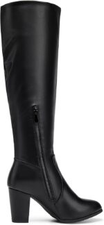 DREAM PAIRS Women's Chunky Heel Knee High Boots - Image 5