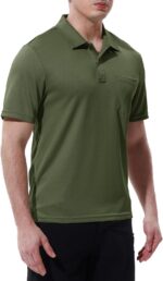 TBMPOY Men's Polo Shirts with Pocket Short Sleeve Quick Dry Casual Sports Outdoor Golf Shirt - Image 3