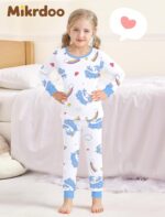 Mikrdoo Baby Girls Pajamas Set 2-Piece Long Sleeve Cotton Stretch Soft Snug Fit Sleepwear for Kids 12Months-7Years - Image 6