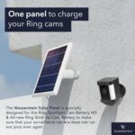 Wasserstein Solar Panel Compatible with Ring Spotlight Cam/Plus/Pro Battery, Stick Up Cam/Pro & Outdoor Cam Plus Battery - Continuous Power for Ring Surveillance Camera (1-Pack, White) - Image 3