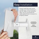 Wasserstein Solar Panel Compatible with Ring Spotlight Cam/Plus/Pro Battery, Stick Up Cam/Pro & Outdoor Cam Plus Battery - Continuous Power for Ring Surveillance Camera (1-Pack, White) - Image 6