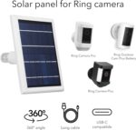Wasserstein Solar Panel Compatible with Ring Spotlight Cam/Plus/Pro Battery, Stick Up Cam/Pro & Outdoor Cam Plus Battery - Continuous Power for Ring Surveillance Camera (1-Pack, White) - Image 9