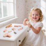 ROBUD Kids Vanity Table and Chair Set, Pink Girls Vanity with 11Pcs Accessories, Pretend Play Kids Vanity with Mirror and Drawer, Princess Makeup Desk Dressing Table, Ideal Gift for Girls Age 3+ - Image 8