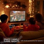 Accessories for Switch 2 - Family Bundle for Nintendo Switch 2,Carry Case,Portable Joy Con Charger,4 Pack Steering Wheels and Hand Grips,Dockable Case Kit,Stand and More - Image 4