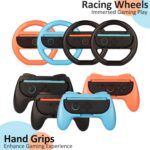 Accessories for Switch 2 - Family Bundle for Nintendo Switch 2,Carry Case,Portable Joy Con Charger,4 Pack Steering Wheels and Hand Grips,Dockable Case Kit,Stand and More - Image 5