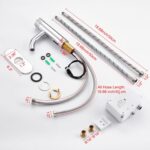 Touchless Bathroom Faucet with Automatic Sensor Function, Bathroom Sink Faucet with Hole Cover Plate, Countertop Temperature Adjustment, Chrome - Image 6