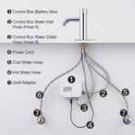 Touchless Bathroom Faucet with Automatic Sensor Function, Bathroom Sink Faucet with Hole Cover Plate, Countertop Temperature Adjustment, Chrome - Image 7
