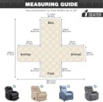 TAOCOCO 100% Waterproof Recliner Chair Cover Non-Slip Reclining Cover for Recliner Chair Washable Chair Seat Cover with Elastic Straps for Pets Sofa Slipcover with Pocket (Oversized 28'', Brown) - Image 4