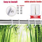 Cute Panda Shower Curtain Panda Bear Bath Curtain Wild Animal Pattern Bathroom Shower Curtain Set Cartoon Giant Panda Bamboo Forest Design Waterproof Bathroom Curtains Bedroom Decor 71X71 in - Image 7