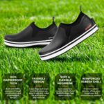 Showave Deck Shoes for Women Waterproof Garden Shoes Slip-on Rain Shoes Breathable Ruber Mud Shoes for Outdoor Fishing Walking Gardening Walking - Image 3