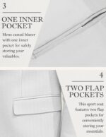 COOFANDY Men's Herringbone Blazer Slim Fit Cotton Sport Coats Two Buttons Casual Suit Jacket - Image 8