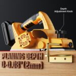 Electric Hand Planer for Dewalt 20V MAX Battery, 3-1/4 Inch Cordless Planer with Brushless Motor, 30000CPM, 2mm Cut Depth, Wood Planer for Carpentry Home DIY Woodworking(No Battery) - Image 3