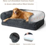 EHEYCIGA Foldable Human Dog Bed, 72"x44"x11" Orthopedic Memory Foam Human Sized Dog Bed, Waterproof Pet Bed for People, Faux Fur Pet Couch for Adult with Non-Slip Bottom, Dark Grey - Image 7