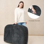 EHEYCIGA Foldable Human Dog Bed, 72"x44"x11" Orthopedic Memory Foam Human Sized Dog Bed, Waterproof Pet Bed for People, Faux Fur Pet Couch for Adult with Non-Slip Bottom, Dark Grey - Image 9