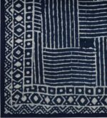Bless International Handmade Organic Cotton Kantha Quilt Luxury Comforter 3-Pieces Set - Lightweight Block Printed & Stitched - King Size, Indigo Color Bedspread (Includes 1 Quilt and 2 Pillow Shams) - Image 5