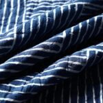 Bless International Handmade Organic Cotton Kantha Quilt Luxury Comforter 3-Pieces Set - Lightweight Block Printed & Stitched - King Size, Indigo Color Bedspread (Includes 1 Quilt and 2 Pillow Shams) - Image 7