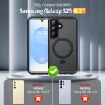 ANTSHARE for Samsung Galaxy S25 Case Waterproof, Galaxy S25 Case with [Compatible with Magnetic & Stand] [IP68 Underwater] [Built in Screen Protector], Shockproof Case for S25 6.2’’ Black - Image 3
