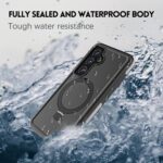 ANTSHARE for Samsung Galaxy S25 Case Waterproof, Galaxy S25 Case with [Compatible with Magnetic & Stand] [IP68 Underwater] [Built in Screen Protector], Shockproof Case for S25 6.2’’ Black - Image 4