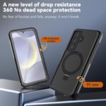 ANTSHARE for Samsung Galaxy S25 Case Waterproof, Galaxy S25 Case with [Compatible with Magnetic & Stand] [IP68 Underwater] [Built in Screen Protector], Shockproof Case for S25 6.2’’ Black - Image 8
