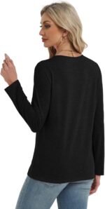 Womens Long Sleeve Tops Henley Loose Casual T Shirts Fall Women's Clothing Fashion Trendy 2025 - Image 6