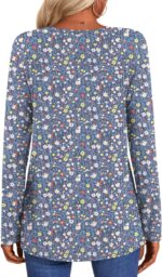 HOTGIFT 2025 Womens Tops Long Sleeve Shirts Casual Fall Winter Tunics Pleated V Neck Fashion - Image 6