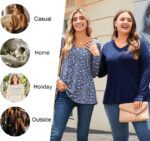 HOTGIFT 2025 Womens Tops Long Sleeve Shirts Casual Fall Winter Tunics Pleated V Neck Fashion - Image 7