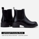 Vepose Women's 9607 Chelsea Ankle Boots Pull-On Booties for Women - Image 8