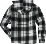 ZITY Men's Flannel Hooded Jacket Fleece Sherpa Lined Plaid Shirts Jackets Zip Up Sweatshirt Hoodies for Men with 4 Pockets - Image 3