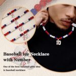 Btysun Baseball Necklaces Baseball Jersey Number 0-99 Charms Pendant Stainless Steel Necklace for Men Baseball Gifts Dad Husband Christmas Gift for Him Mens Jewelry - Image 6
