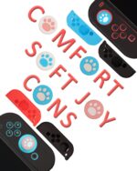 Switch Accessories - Family Bundle Accessories for Nintendo Switch, Carry Case& Screen Protector,4 Pack Joy Con Grips and Steering Wheels, Case Cover,Stand Mount,Joy Con Charger and More - Image 4