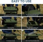Portable Charcoal Grill Foldable Grills BBQ Grill Charcoal Small Grill for Travel, Camping, Outdoor Cooking, Backyard, Hiking, Patio Garden, Picnics, Green - Image 7