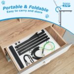 Dog Grooming Arm with Clamp, 38.5" Adjustable Pet Grooming Table Arm with Non-Slip Mat Pad, Foldable Dog Grooming Stand with Loop Noose and No-Sit Haunch Holders for Small Medium Dogs at Home - Image 8