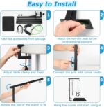 Dog Grooming Arm with Clamp, 38.5" Adjustable Pet Grooming Table Arm with Non-Slip Mat Pad, Foldable Dog Grooming Stand with Loop Noose and No-Sit Haunch Holders for Small Medium Dogs at Home - Image 9