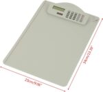 Plastic A4 Clipboard with Calculator Writing Pad File Folders Document Holder School Office Stationery Supplies Calculators Large Display Solar Power - Image 5