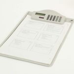 Plastic A4 Clipboard with Calculator Writing Pad File Folders Document Holder School Office Stationery Supplies Calculators Large Display Solar Power - Image 8