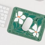 Boho Floral Mental Health Mouse Pad, Anxiety Relief Gifts, Meditation Gifts for Women, Dark Green Mouse Pads for Work Wireless Mouse Computers Laptop Desk Accessories, 9.5x7.9 Inch - Image 6