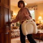 Portable Baby Lounger,Infant Lounge Anti spit Wedge Pillow,Soft and Comfortable Removable Cover, Newborn Babies Essentials Foldable Infant Lounge (Brown Bear) - Image 3