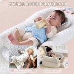 Portable Baby Lounger,Infant Lounge Anti spit Wedge Pillow,Soft and Comfortable Removable Cover, Newborn Babies Essentials Foldable Infant Lounge (Brown Bear) - Image 4