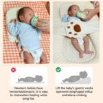 Portable Baby Lounger,Infant Lounge Anti spit Wedge Pillow,Soft and Comfortable Removable Cover, Newborn Babies Essentials Foldable Infant Lounge (Brown Bear) - Image 6