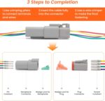 482 PCS DT Deutsch Connector Kit with 2 3 4 6 8 12 Pin Waterproof Automotive Electrical Connectors, Includes Deutsch Crimping Tool & Removal Tool, Size 16 Solid Contacts (14-20AWG) - Image 4